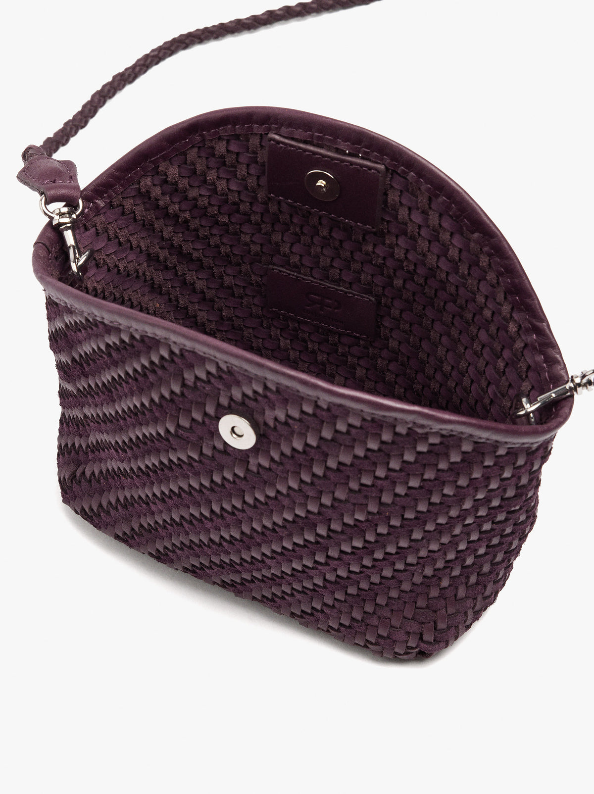Crossbody Bag Of Braided Leather