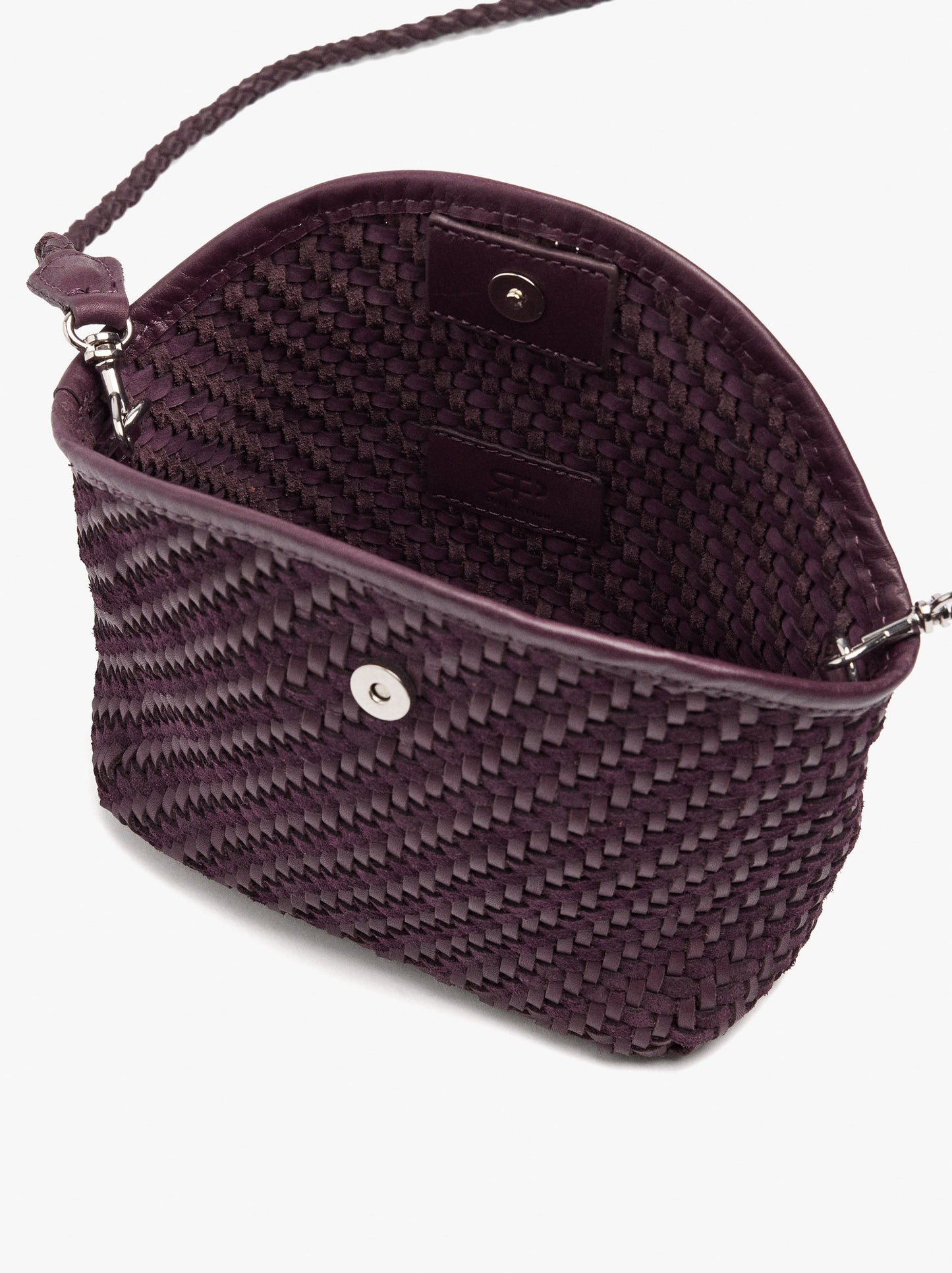 Crossbody Bag Of Braided Leather