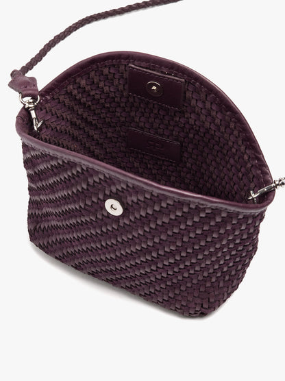 Crossbody Bag Of Braided Leather