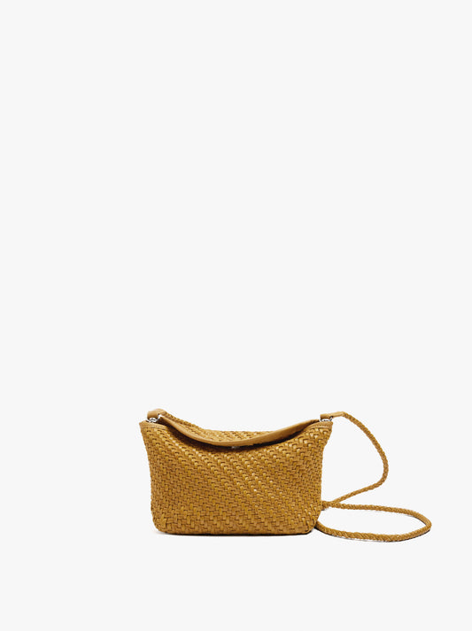 Crossbody Bag Of Braided Leather