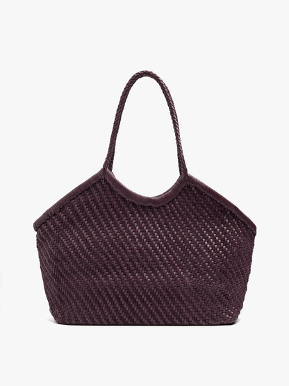 Woven Leather Shopper Bag