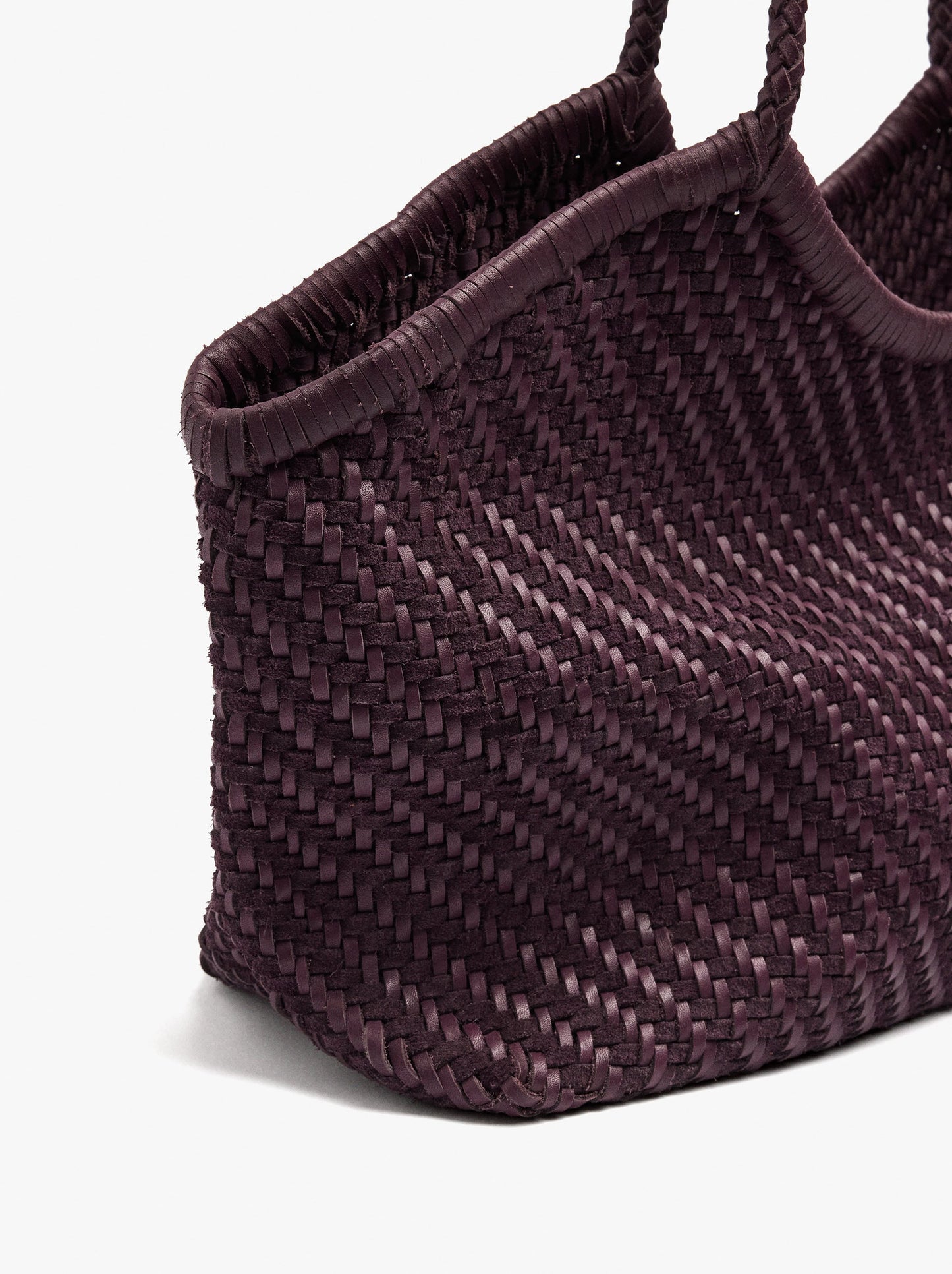Woven Leather Shopper Bag