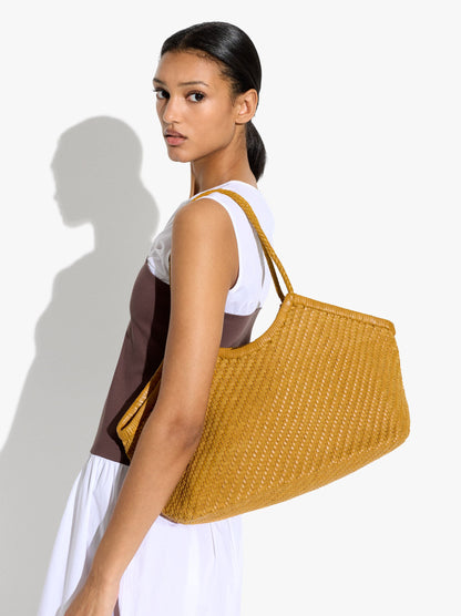 Woven Leather Shopper Bag