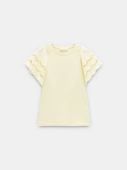 T-Shirt With Pierced Embroidery