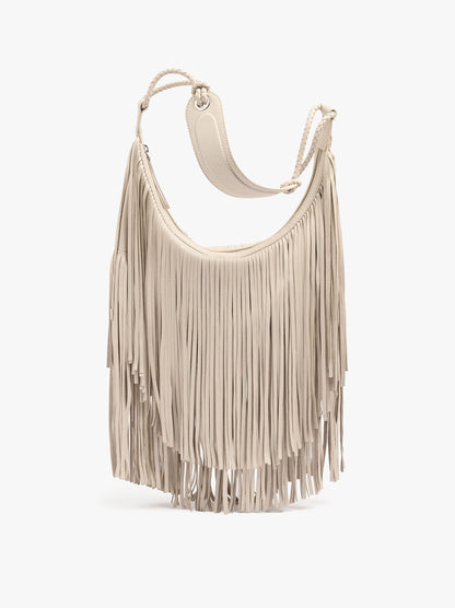 Shoulder Bag Of Leather With Fringes