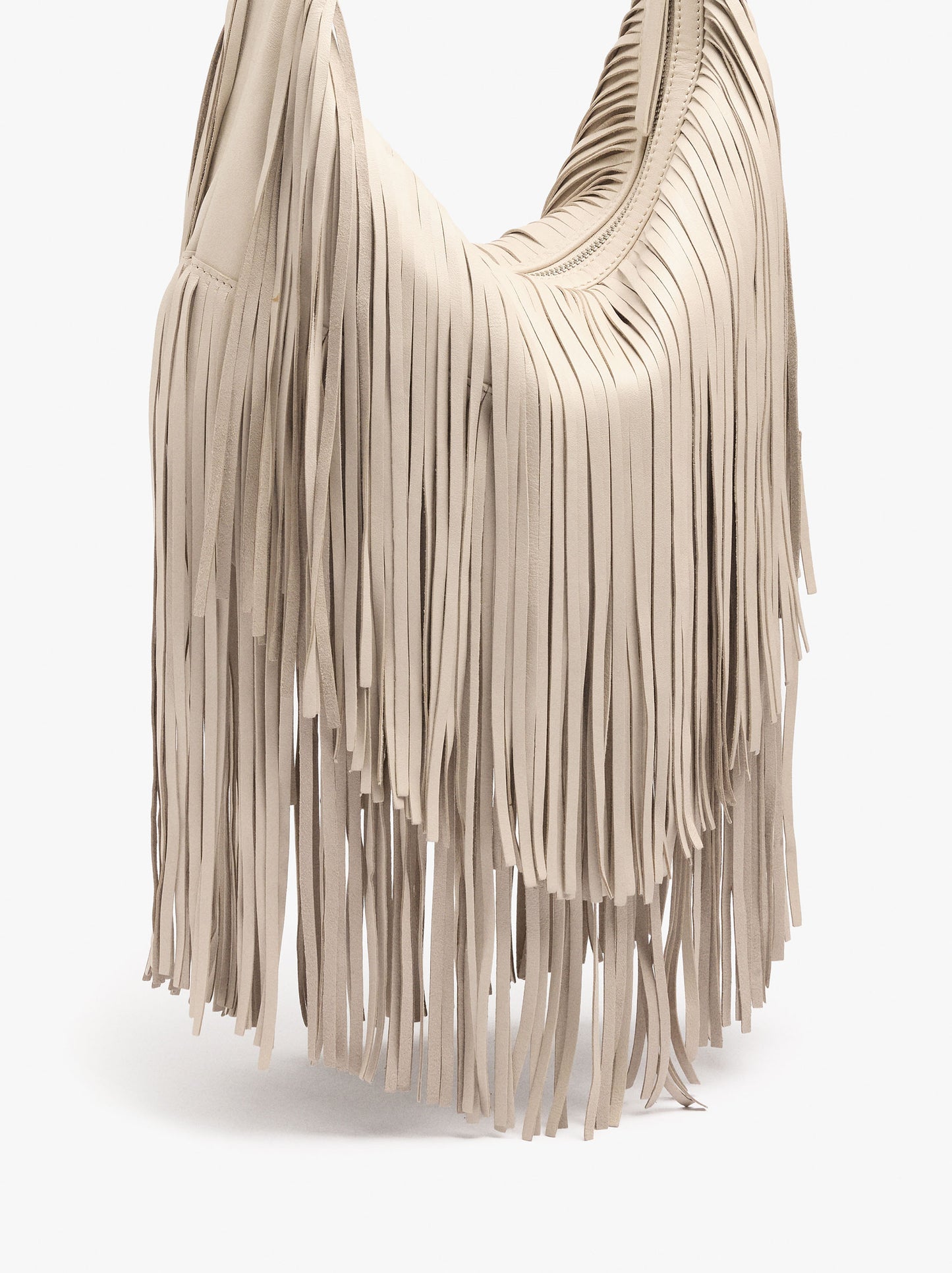 Shoulder Bag Of Leather With Fringes