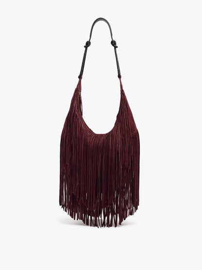 Shoulder Bag Of Leather With Fringes