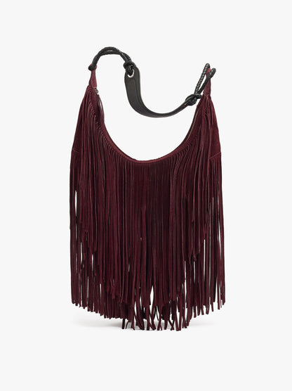 Shoulder Bag Of Leather With Fringes