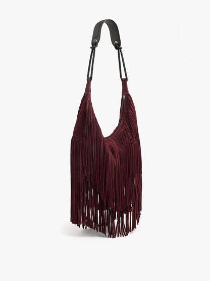 Shoulder Bag Of Leather With Fringes