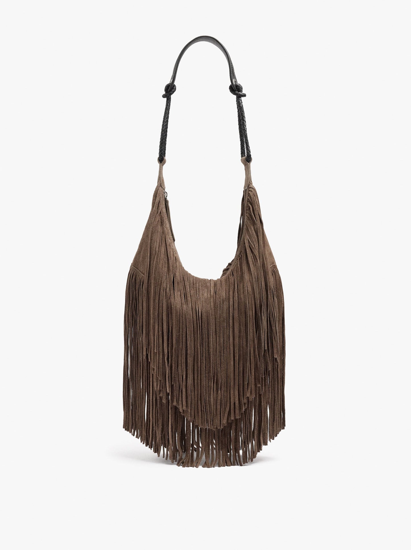 Shoulder Bag Of Leather With Fringes