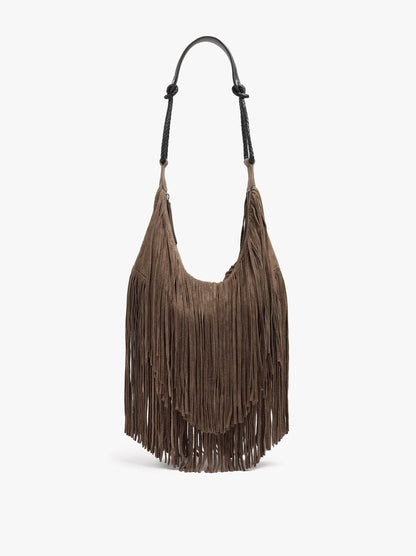 Shoulder Bag Of Leather With Fringes
