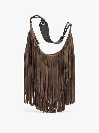 Shoulder Bag Of Leather With Fringes