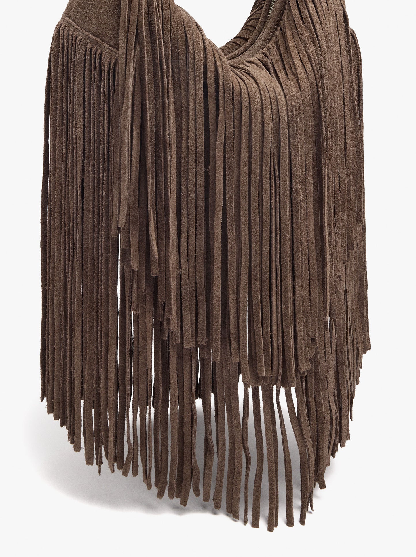 Shoulder Bag Of Leather With Fringes
