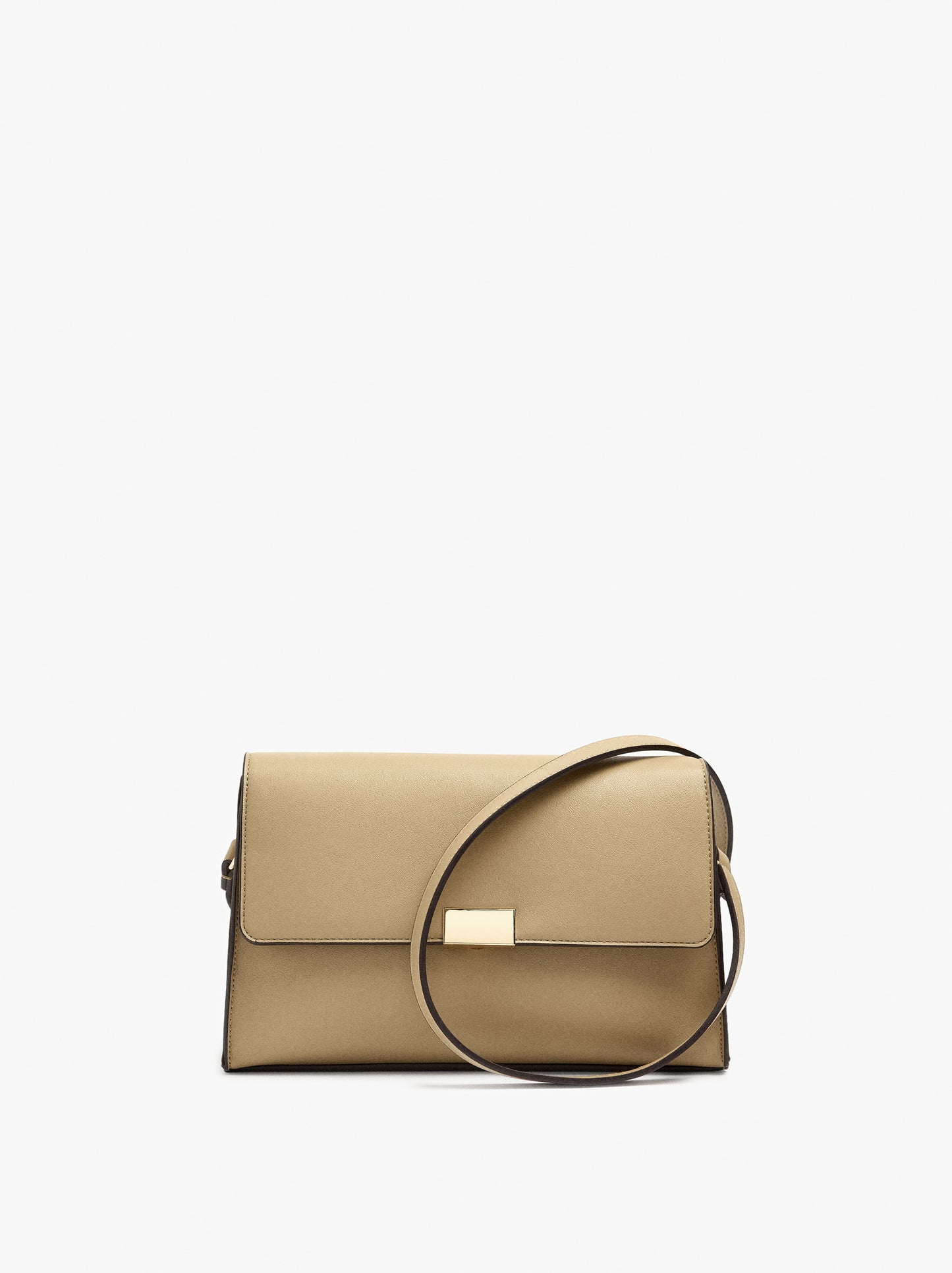 Plain Crossbody Bag With Flap