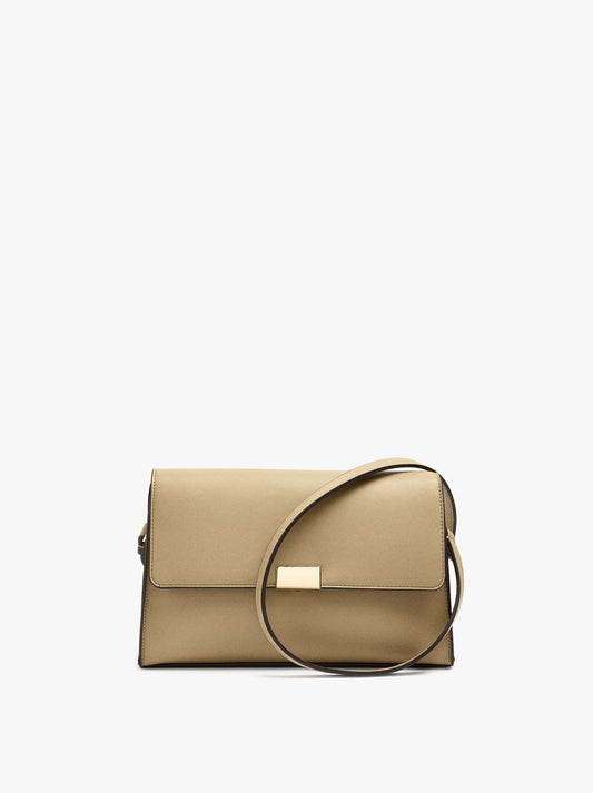 Plain Crossbody Bag With Flap