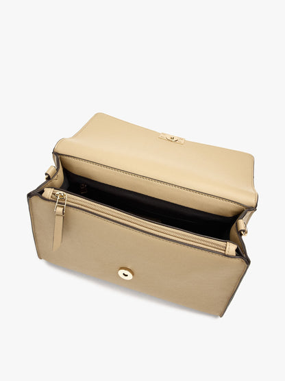 Plain Crossbody Bag With Flap
