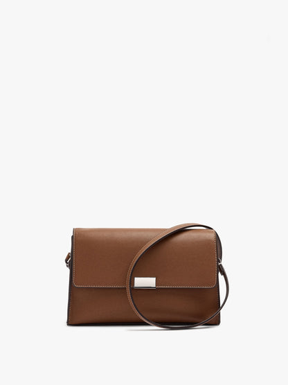 Plain Crossbody Bag With Flap