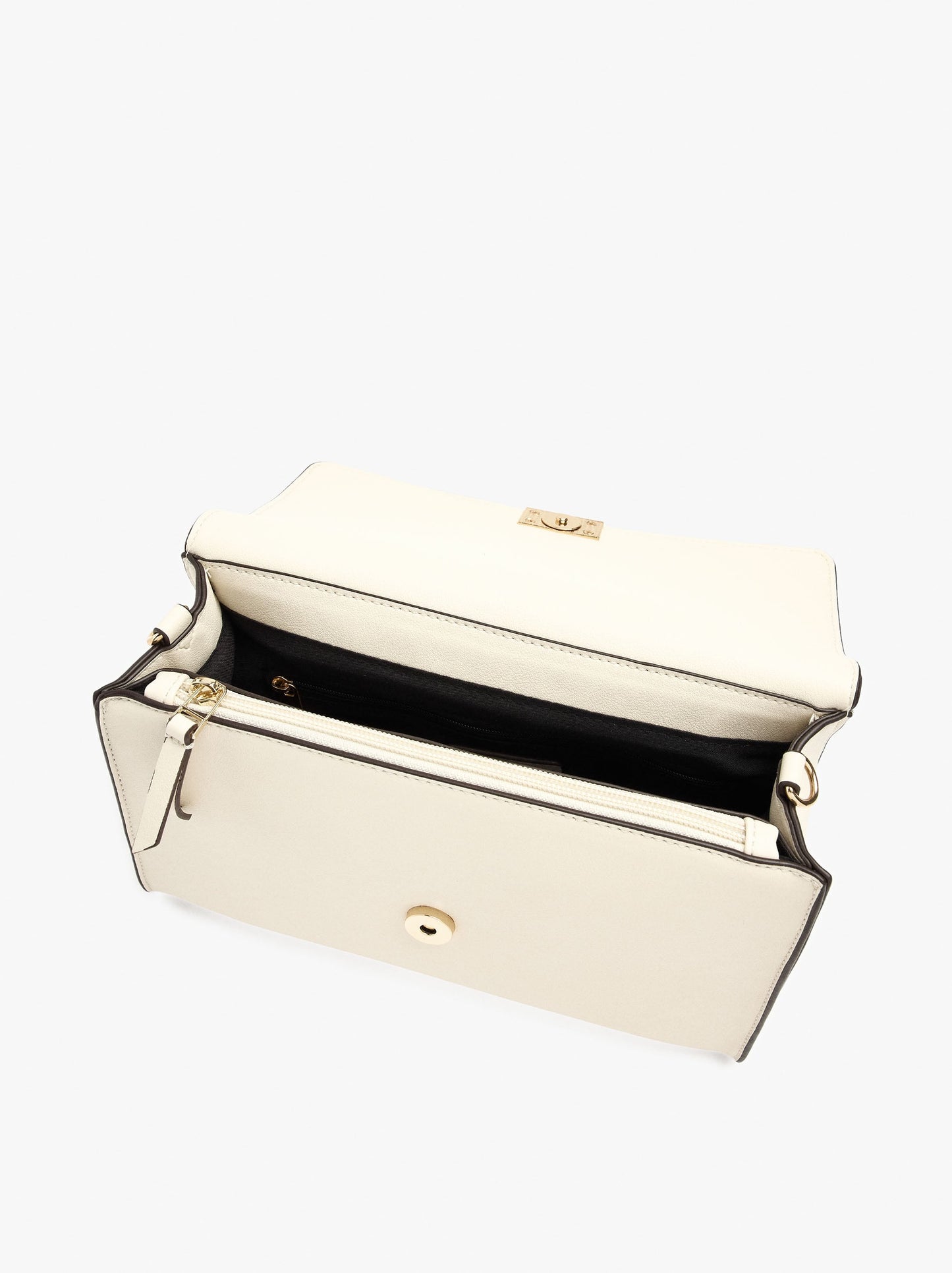 Plain Crossbody Bag With Flap