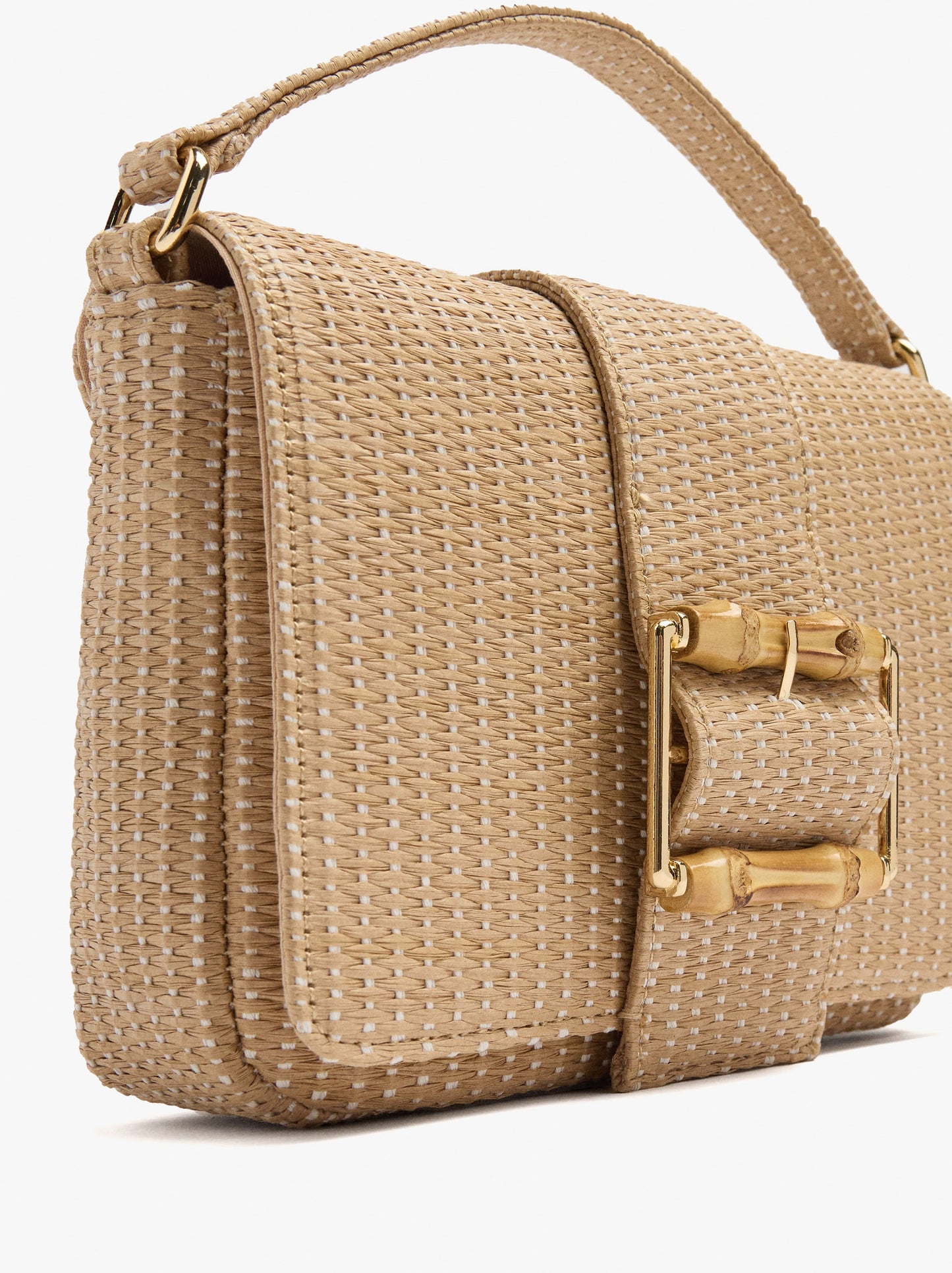 Party Bag With Paper Straw Effect With Flap