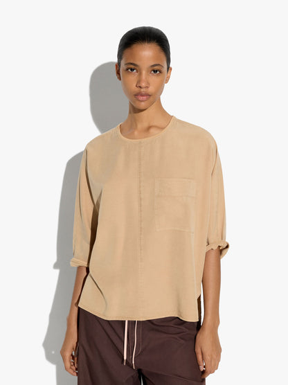 Blouse With Pocket 100% Lyocell