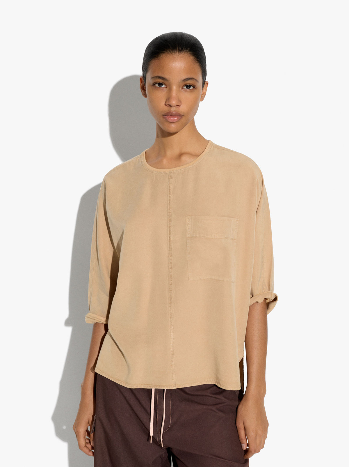 Blouse With Pocket 100% Lyocell