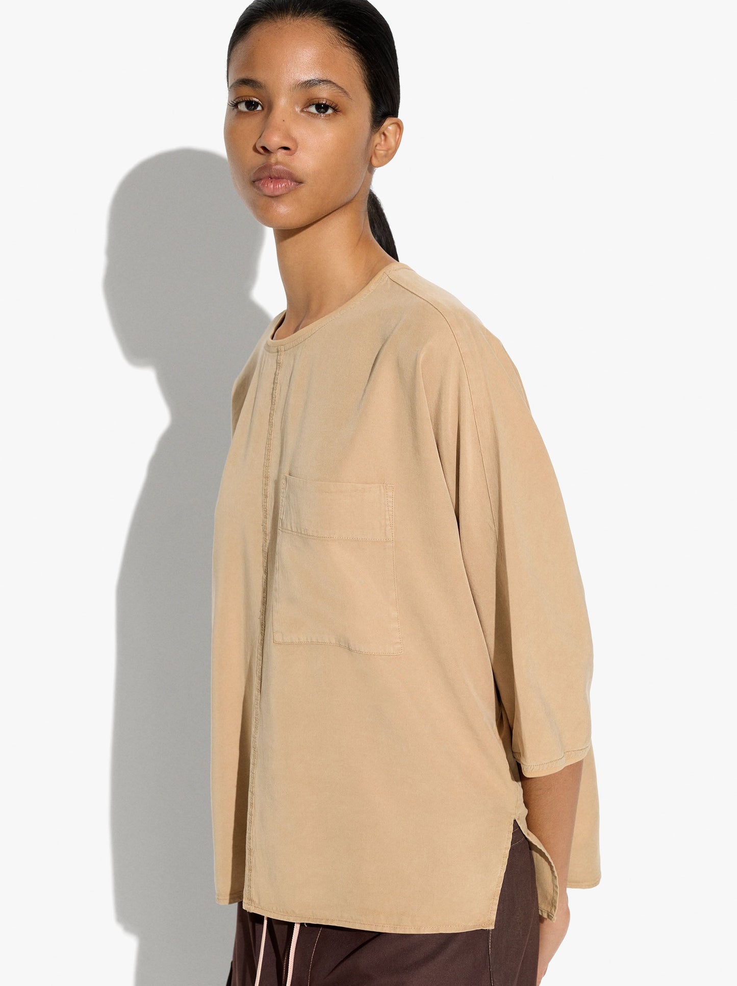 Blouse With Pocket 100% Lyocell