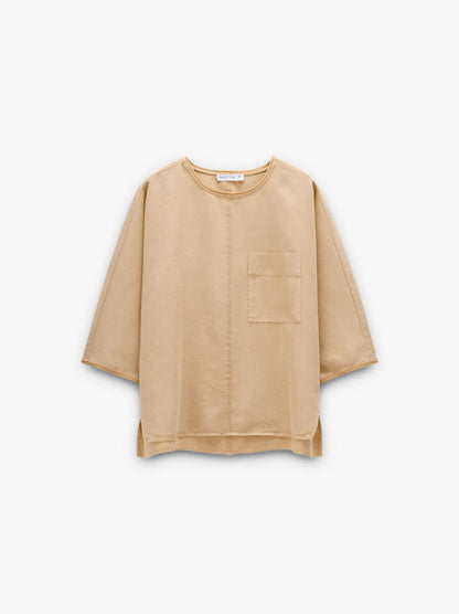 Blouse With Pocket 100% Lyocell