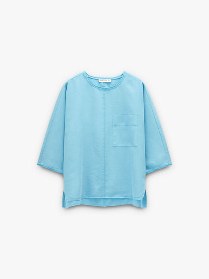 Blouse With Pocket 100% Lyocell