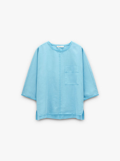 Blouse With Pocket 100% Lyocell