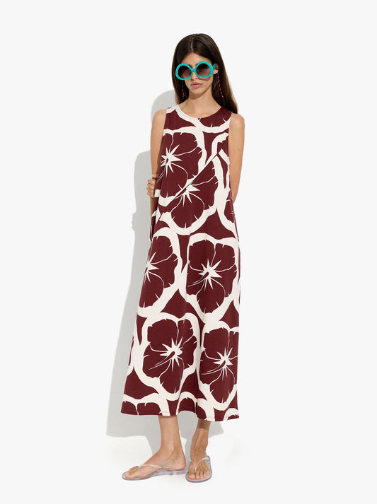 Floral Printed Dress With 100% Cotton