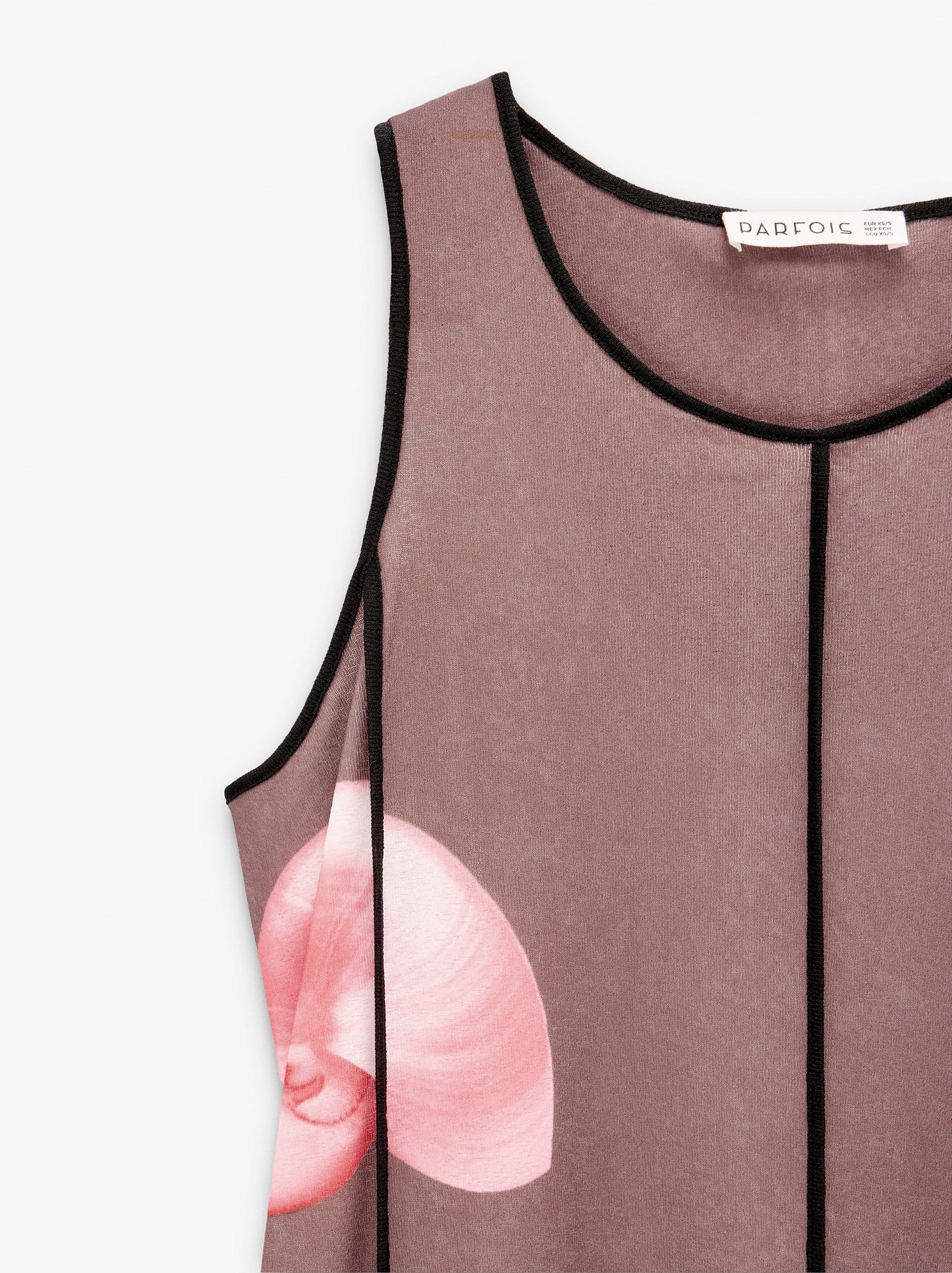 Dress With Topstitching And Marine Prints