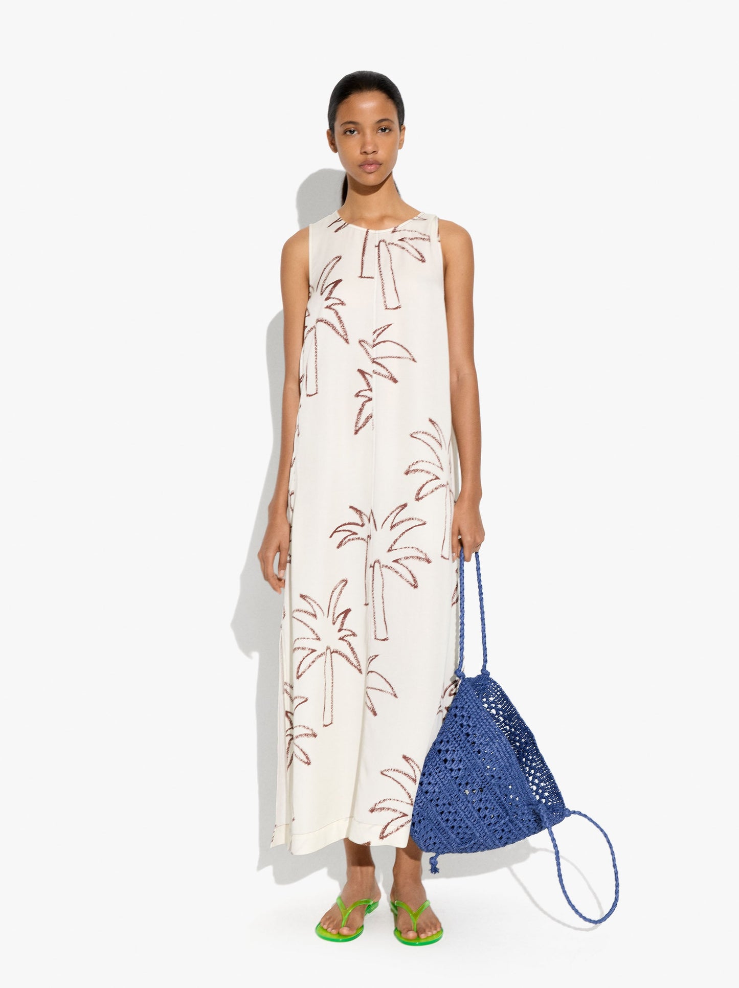Printed Dress With A Linen And Lyocell Blend