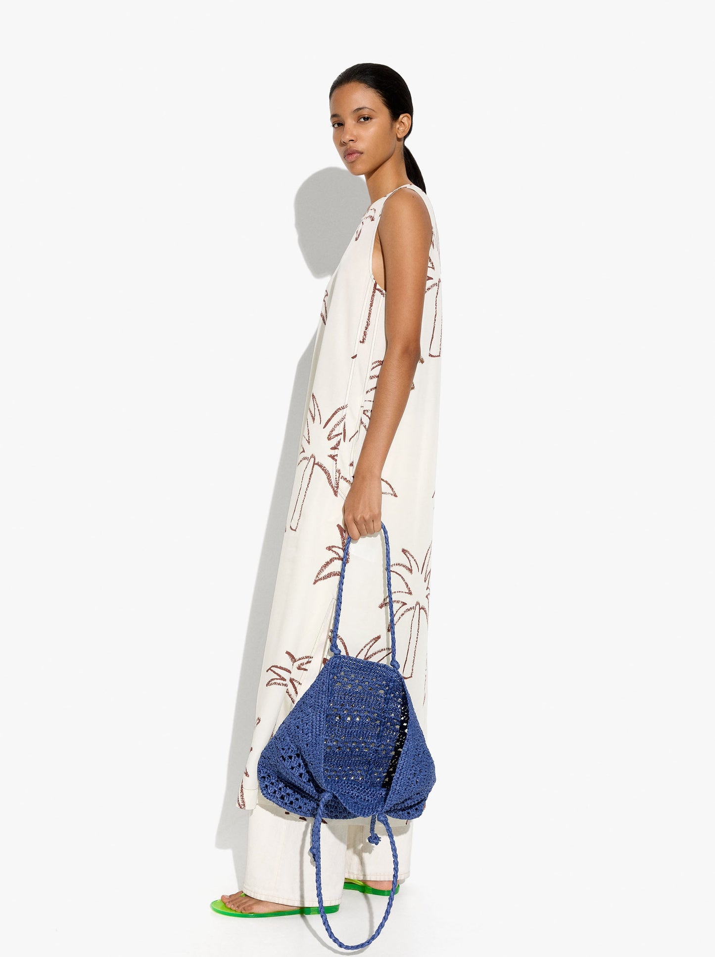 Printed Dress With A Linen And Lyocell Blend