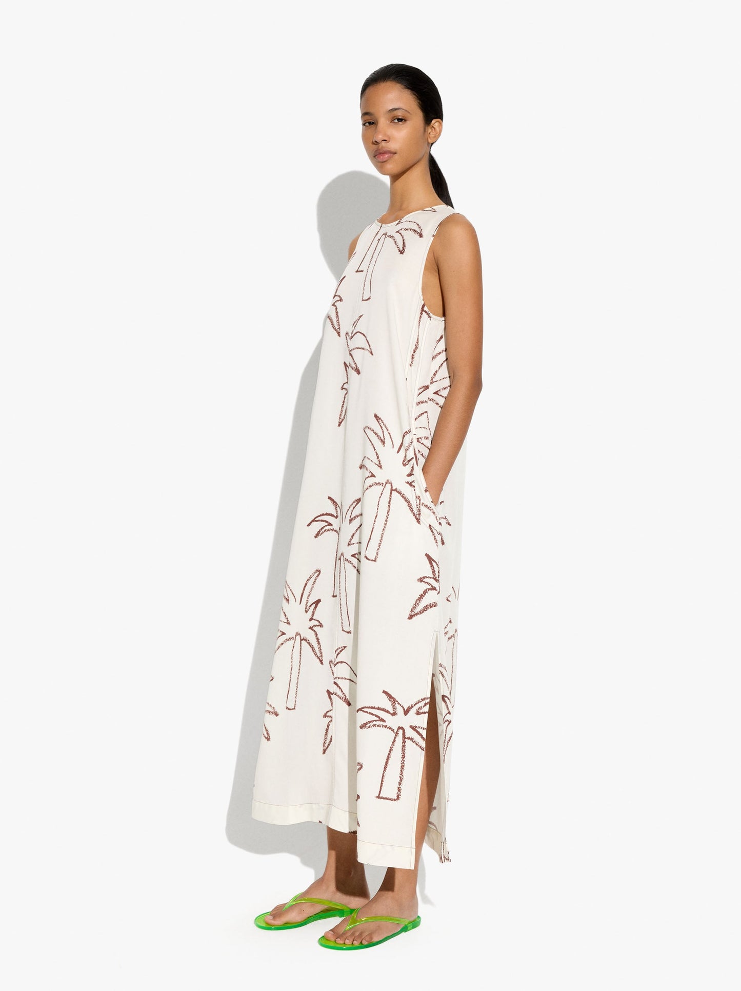 Printed Dress With A Linen And Lyocell Blend