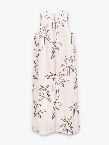 Printed Dress With A Linen And Lyocell Blend