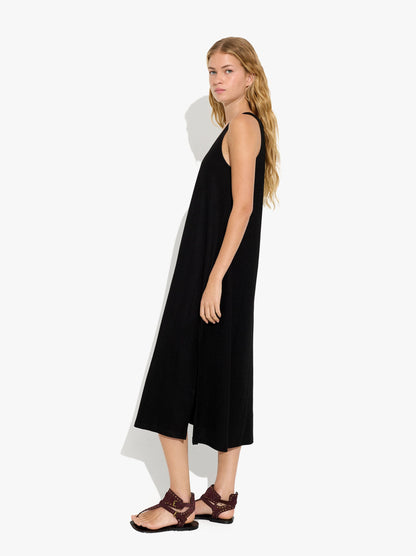 Midi Plain Dress And Flowy