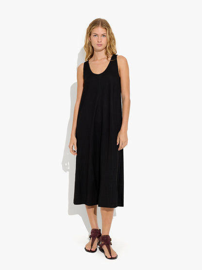 Midi Plain Dress And Flowy