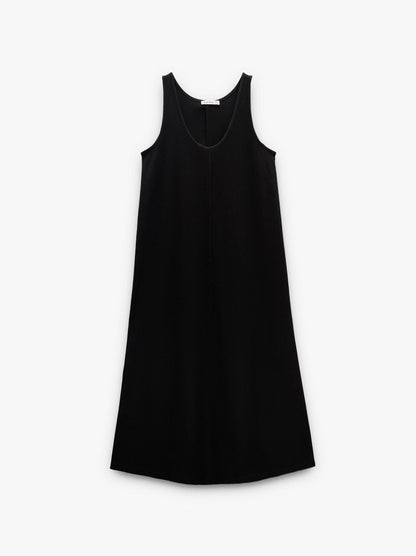 Midi Plain Dress And Flowy