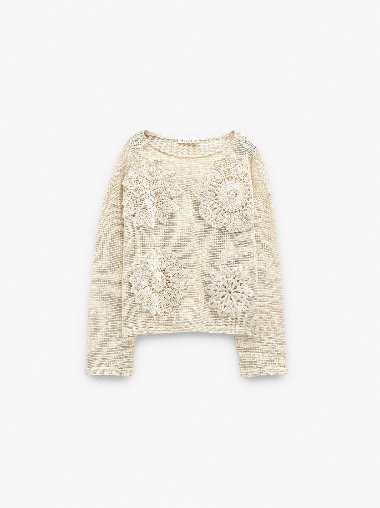 Pointelle Knit Sweater 100% Cotton