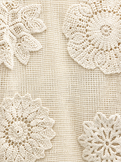 Pointelle Knit Sweater 100% Cotton