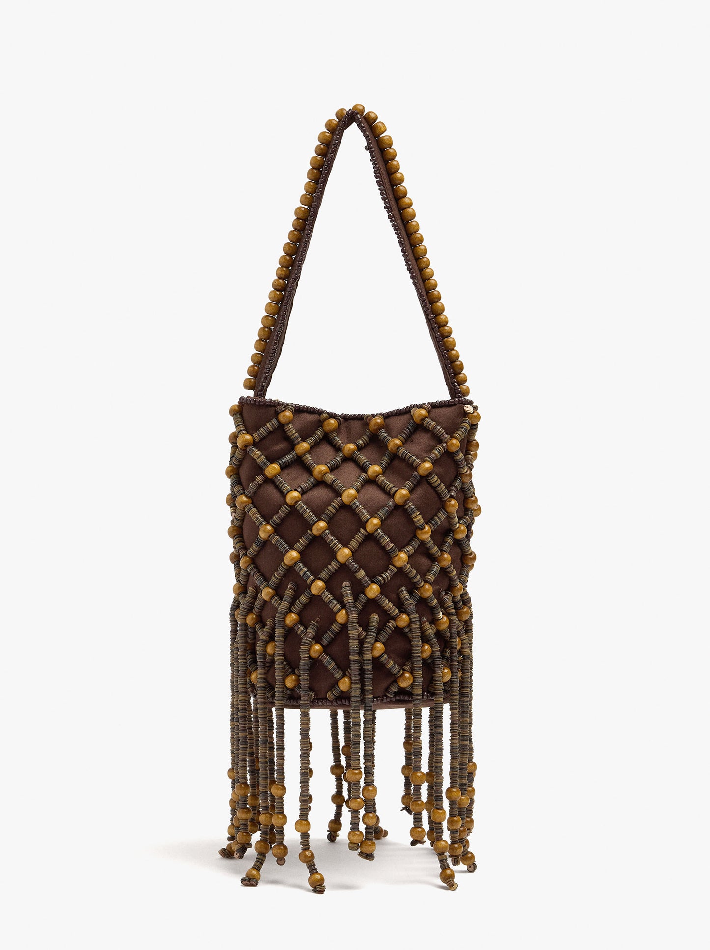 Handbag With Braided Beads