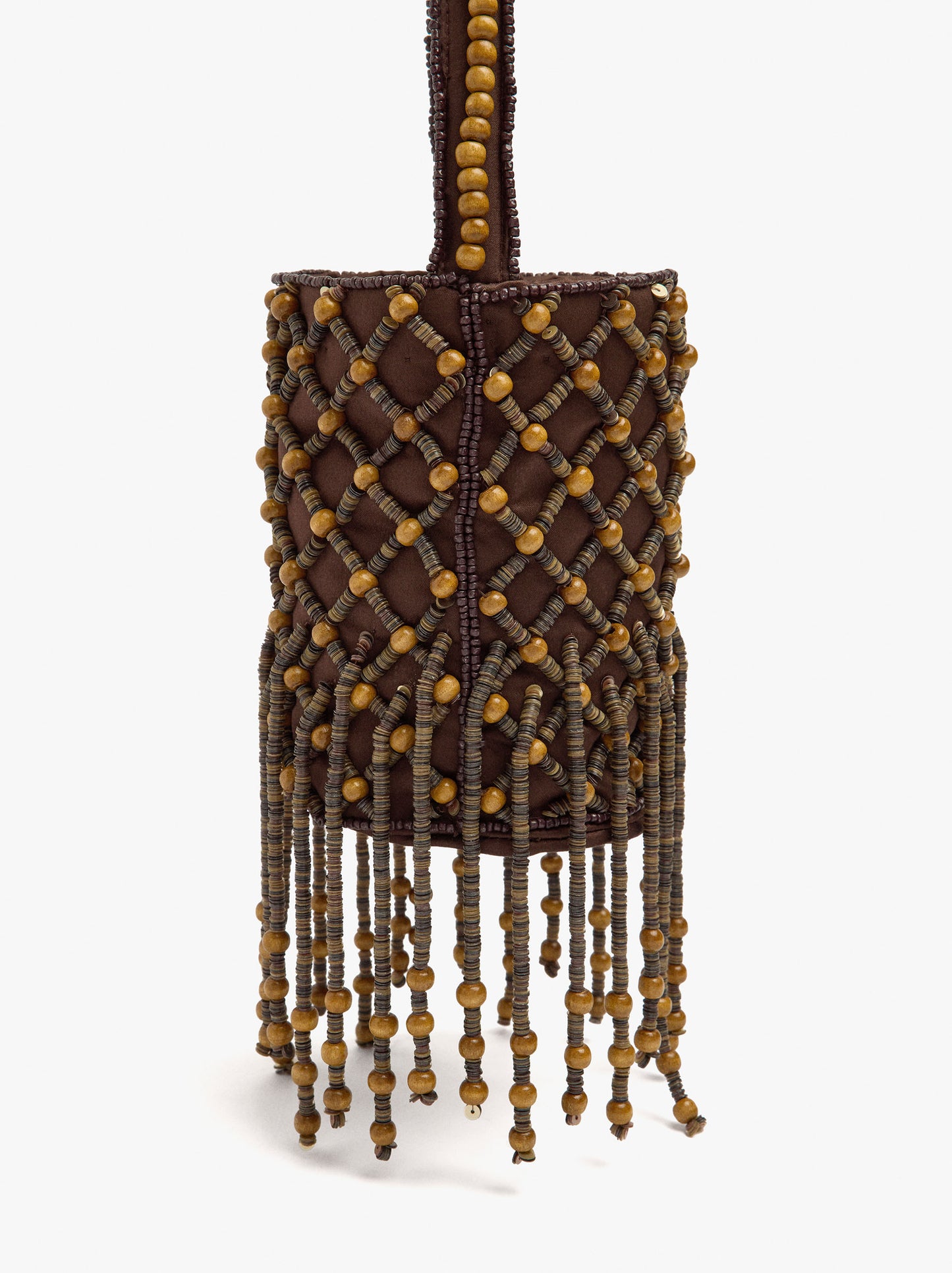 Handbag With Braided Beads