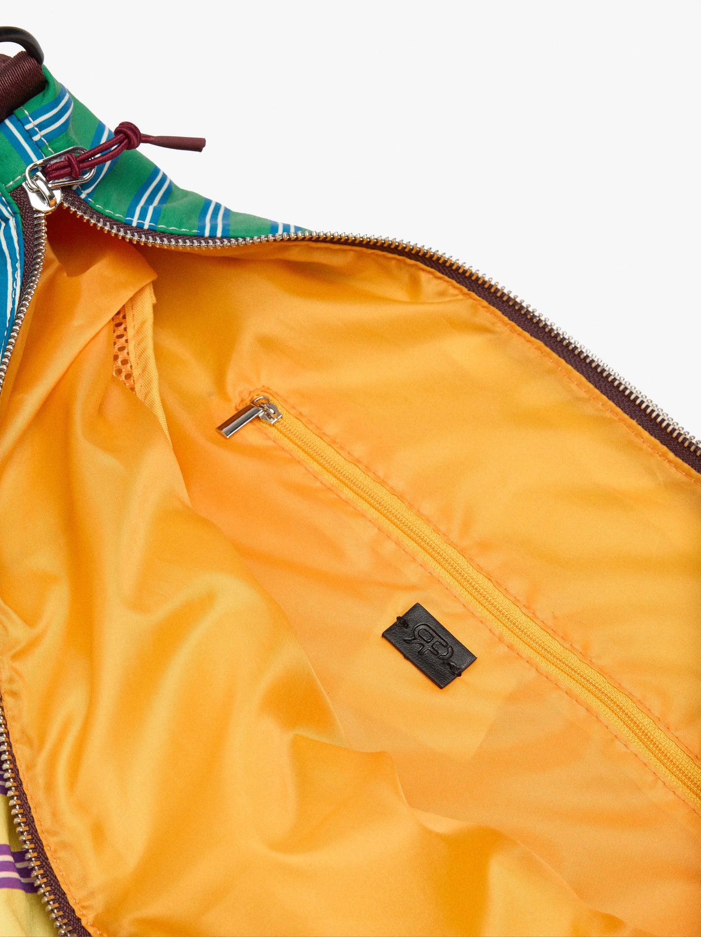 Striped Nylon Sports Bag