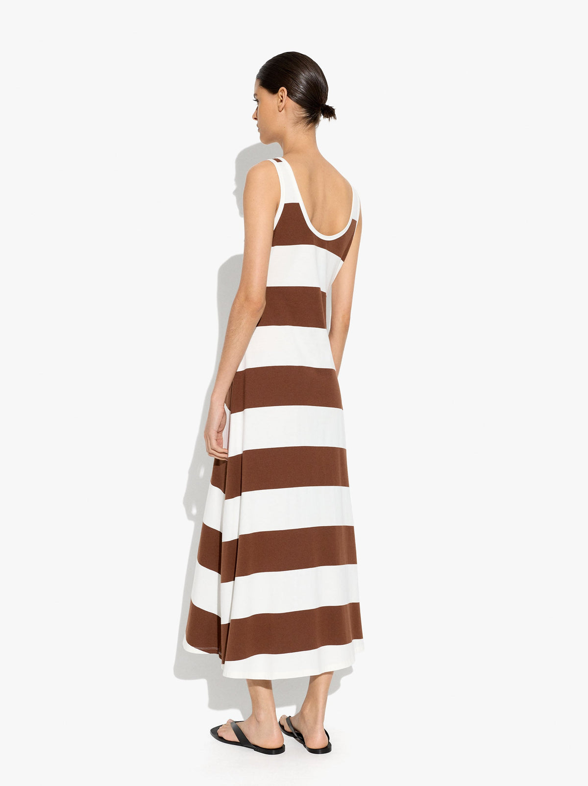 Midi Dress With Stripes 100% Cotton