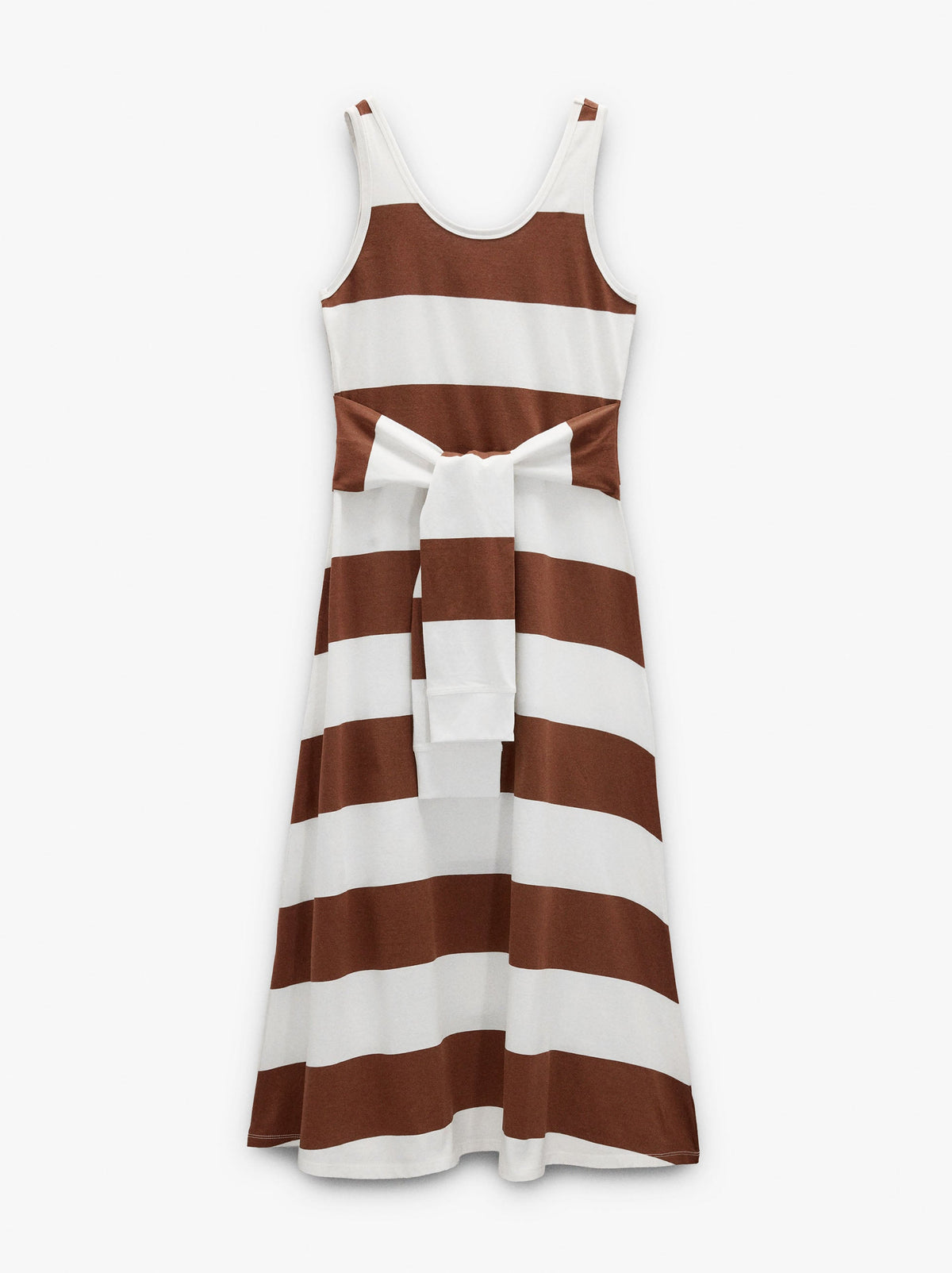 Midi Dress With Stripes 100% Cotton
