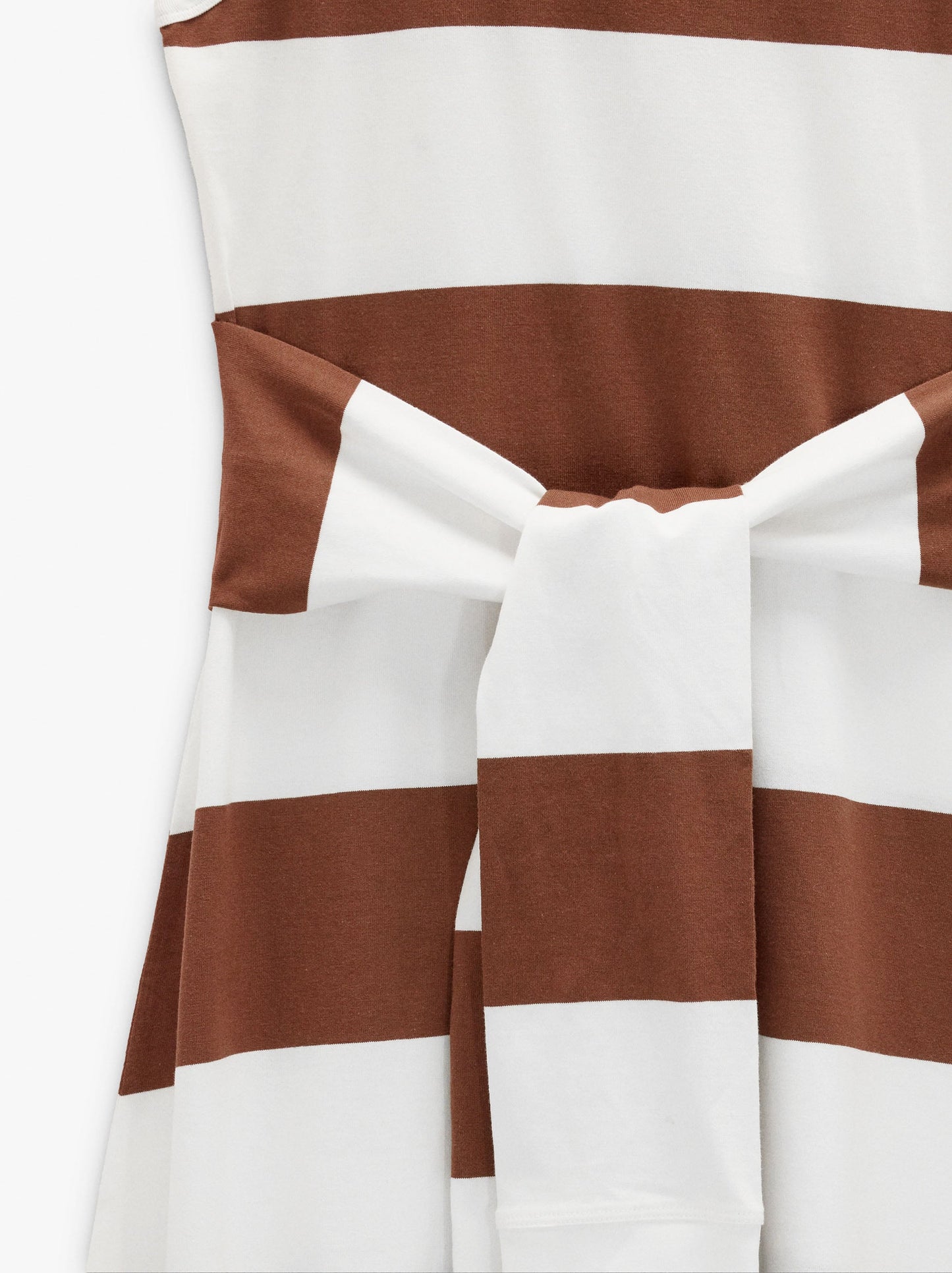 Midi Dress With Stripes 100% Cotton