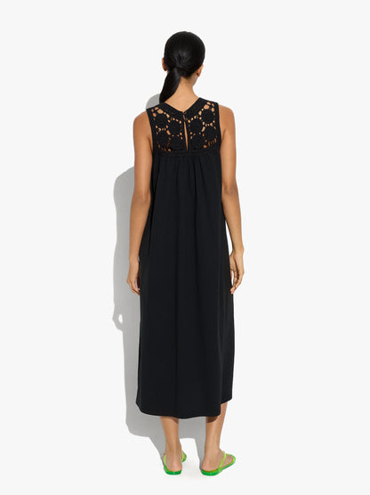 Dress With Cotton Crochet Detail