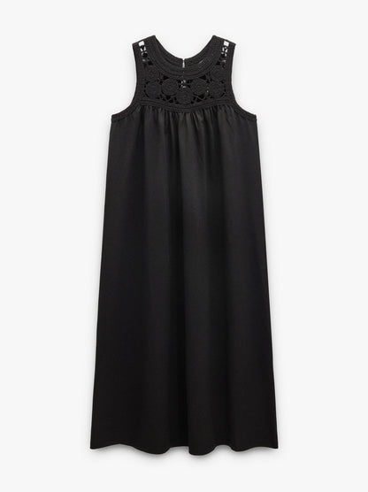 Dress With Cotton Crochet Detail