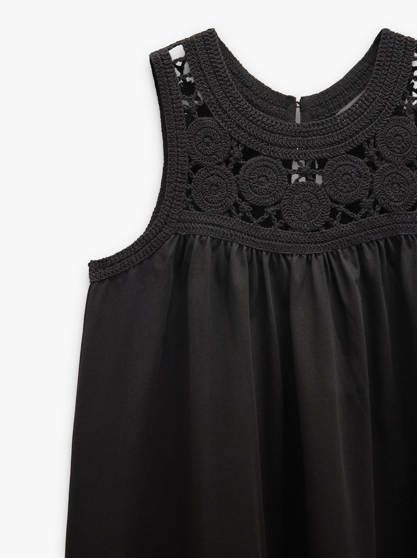 Dress With Cotton Crochet Detail