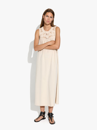 Dress With Cotton Crochet Detail